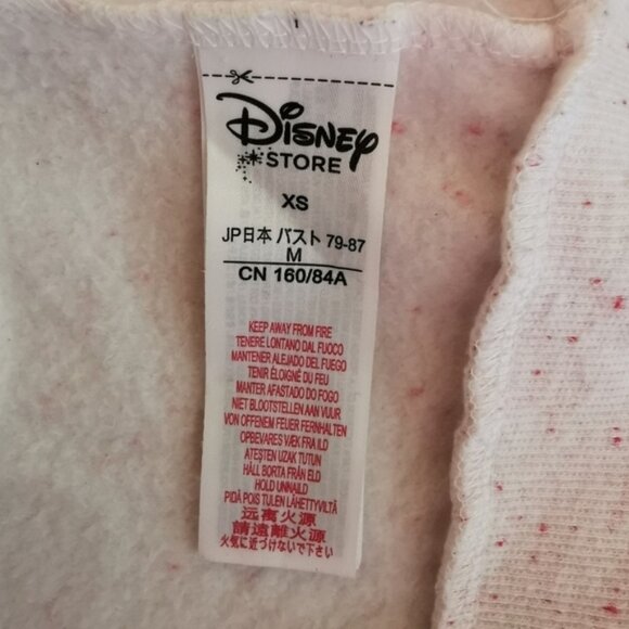 Disney Love Full Zip Hoodie, White with Red - Sz XS - Picture 8 of 10